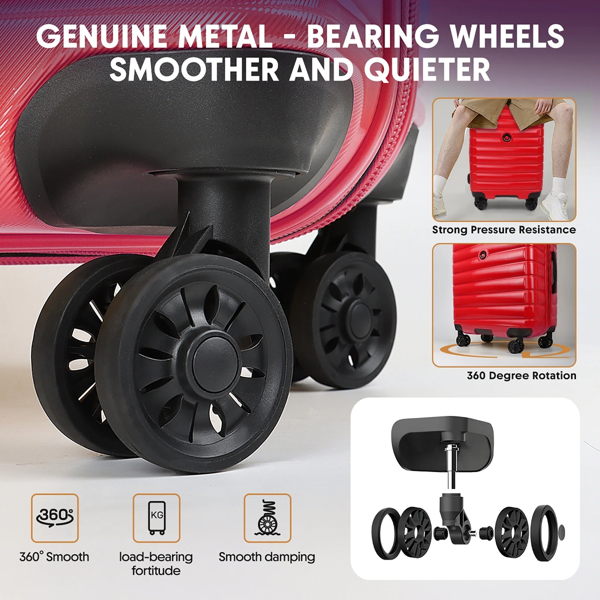 NEW YORK XPRESS LA13601 Hard Shell Expandable Luggage, Spinner Wheels & TSA Lock, Lightweight