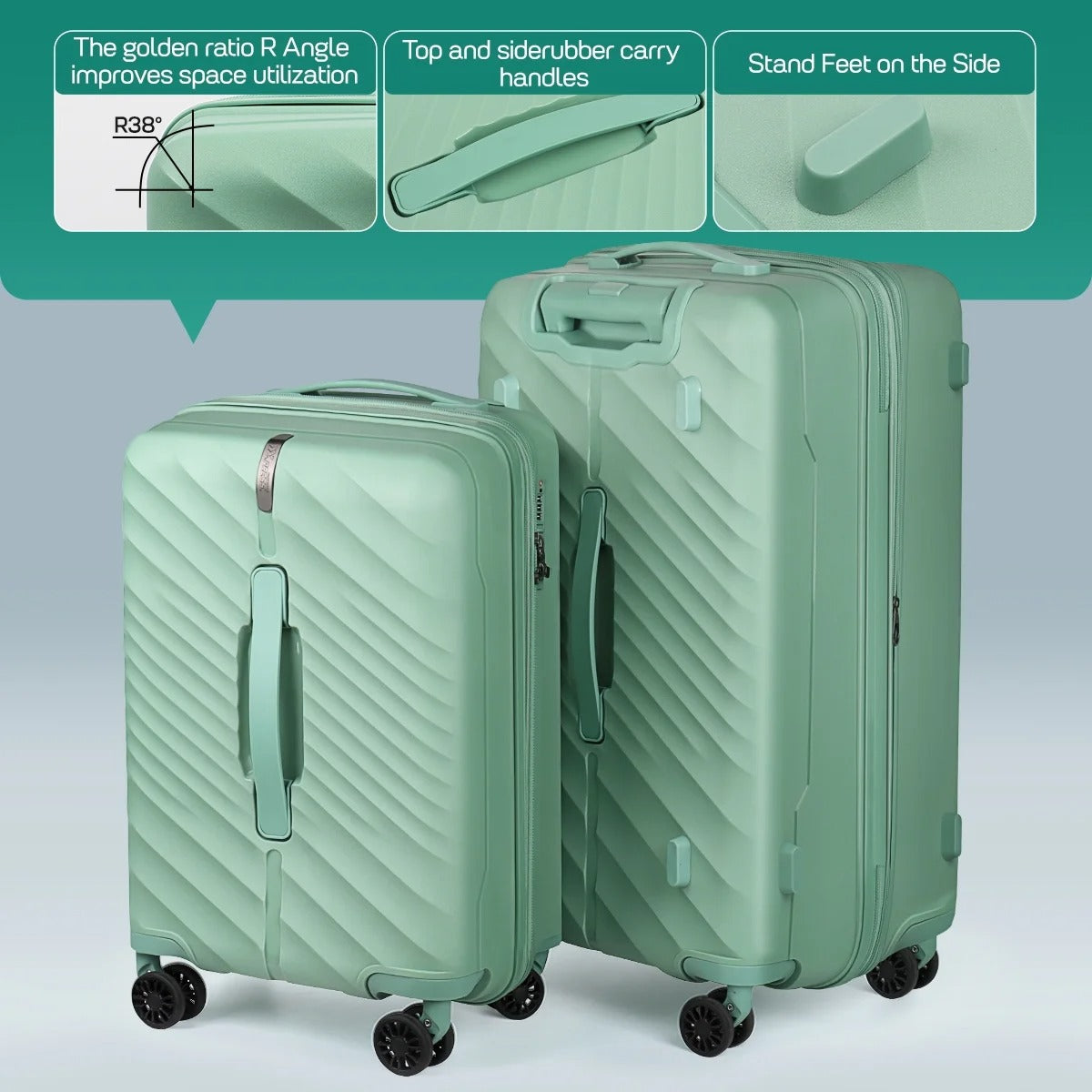 New York Xpress DQ-135 Luggage with Spinner Wheels, Hardshell Expandable with TSA Lock