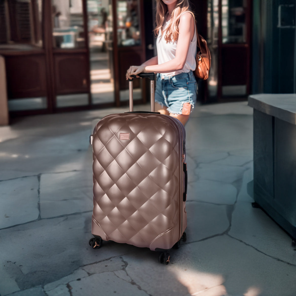 New York XPress 20''+14''Carry On Luggage, 25in/29in,Hardshell Expandable Suitcase w/Spinner Wheels and TSA LOCK