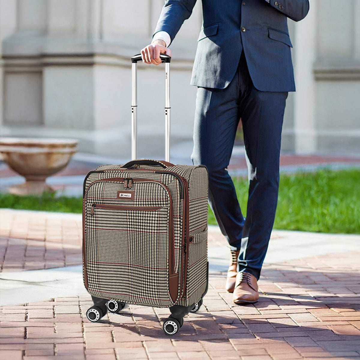 New York XPress XJ-2511-20'' Carry on Suitcase,26in/30in Softside Luggage w/TSA LOCK-Travel Luggage for Men Women