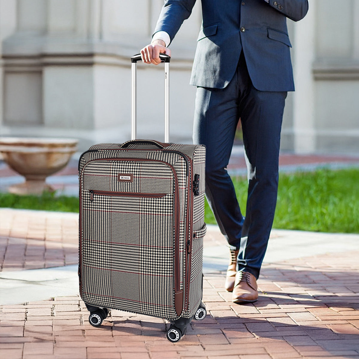New York XPress XJ-2511-20'' Carry on Suitcase,26in/30in Softside Luggage w/TSA LOCK-Travel Luggage for Men Women
