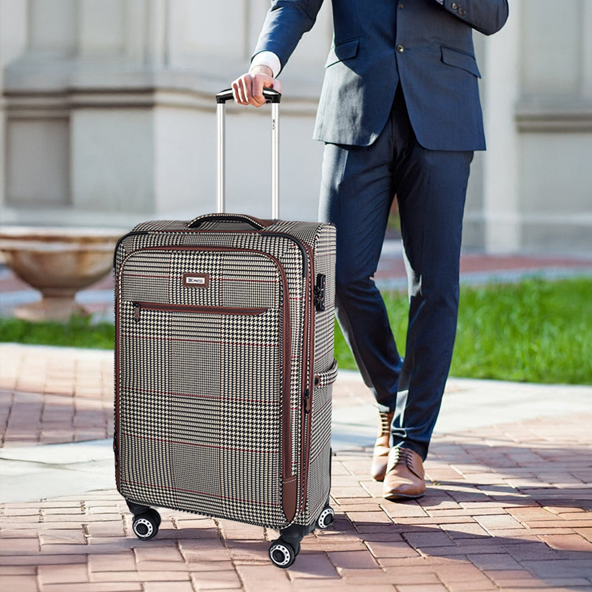 New York XPress XJ-2511-20'' Carry on Suitcase,26in/30in Softside Luggage w/TSA LOCK-Travel Luggage for Men Women
